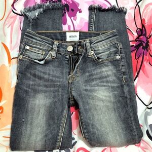 Girl's Hudson Gray Distressed Skinny Jeans Size 10